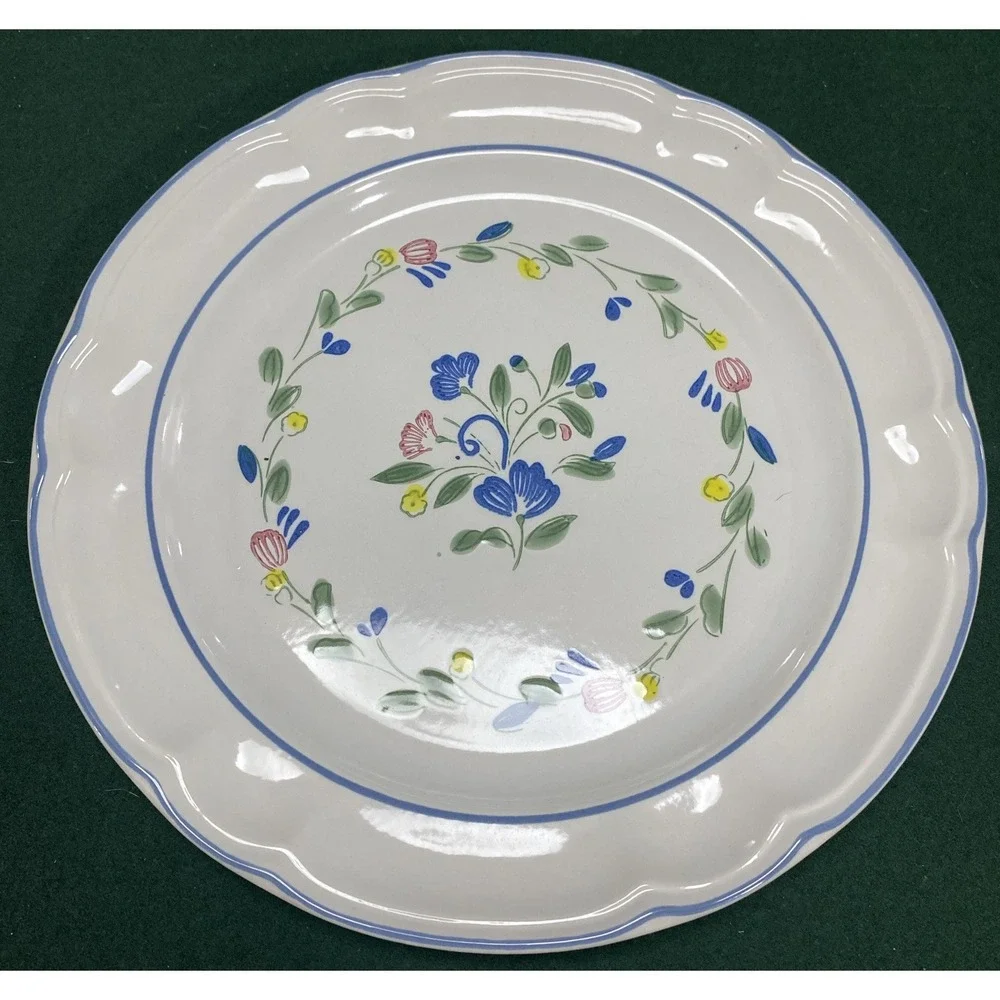 Floral Expressions Scalloped Dinner Plate 10 3/4